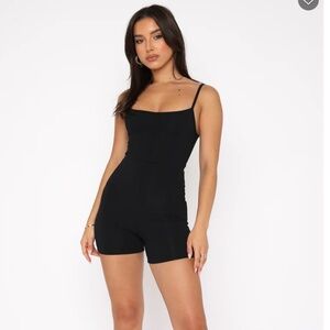 White Fox Black Playsuit